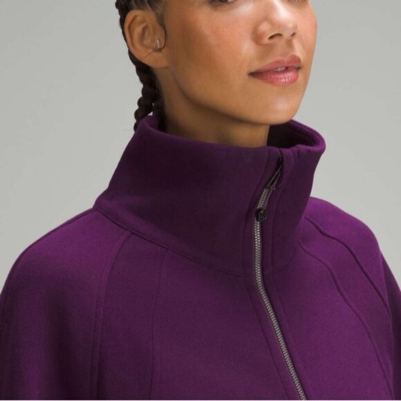 Lululemon Scuba Oversized Funnel Half Zip Sweatshirt Dramatic Magenta XL XXL - Picture 3 of 10